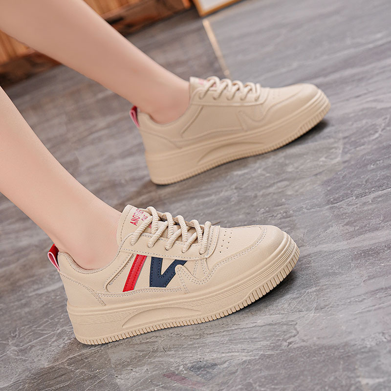 2025 Spring and Autumn Korean Style New Dad Shoes for Female Students Sports Running Shoes Casual Thick-Soled Height-Increasing Sneakers Trend