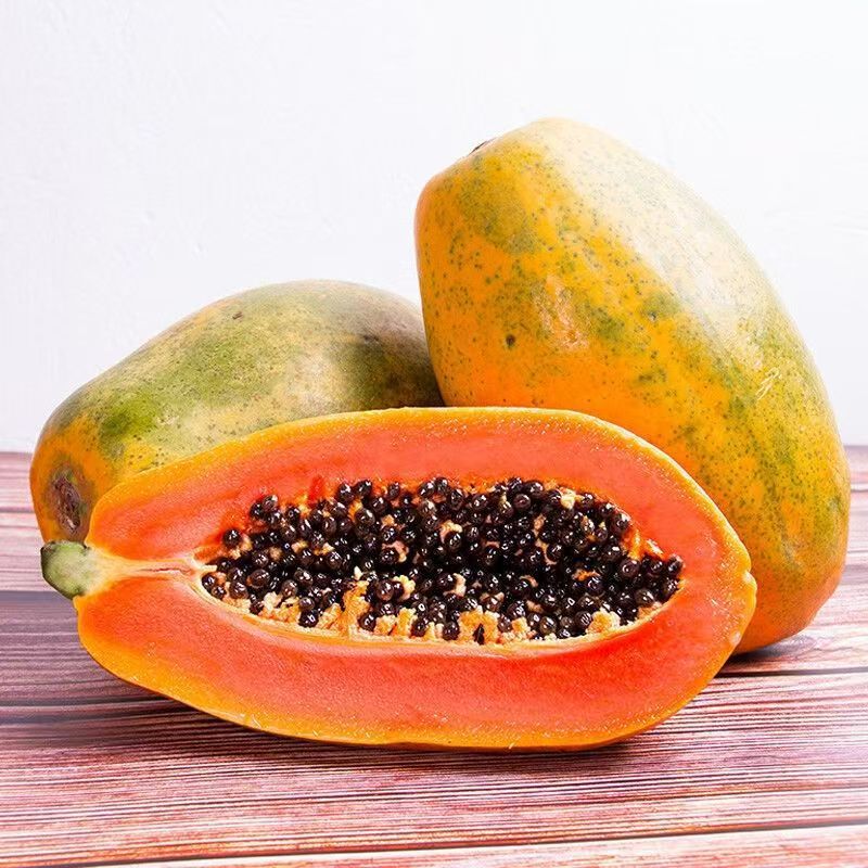 Guangxi Red Heart Milk Papaya Seasonal Fresh Fruit for Pregnant Women, Soft, Sweet, Juicy, Rock Candy Heart 4.5kg Wholesale Gift Box