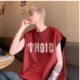 American Style Retro High Street Vest Men's Summer 2024 New Fashionable Heavy-weight Eagle Leather Velvet Waistcoat Sleeveless T-shirt Top