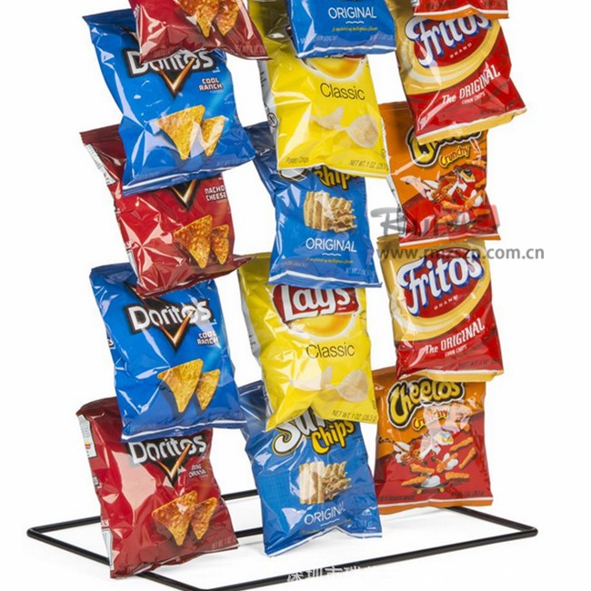 源头生产商超零食铁艺夹子挂条各式卡夹弹簧式铁艺烤漆夹条展示架