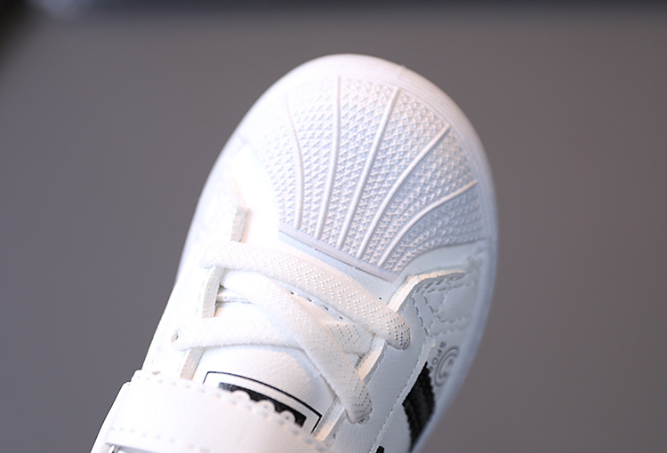 Chiren's sports boys girls' shell top board 2023 Spring and Autumn Korean version, boys' baby white shoes, 1-3 years_voghion.com