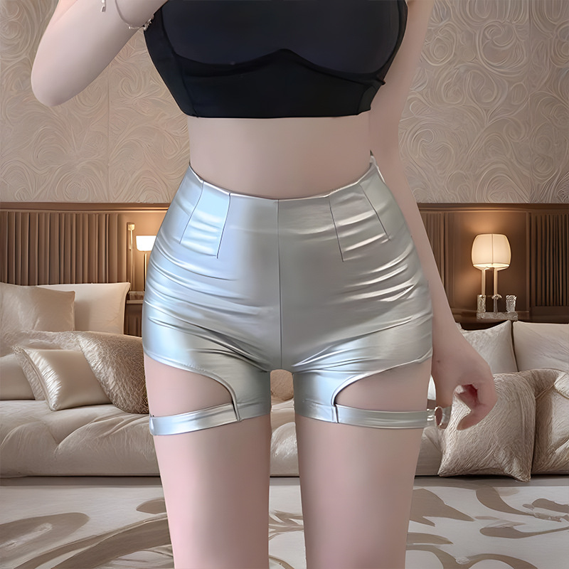 Spice Girls Lazy Style Slim-Fit Hollow High Waist Straight Short Women's Sexy Fashion Tight Niche Design Hot Pants