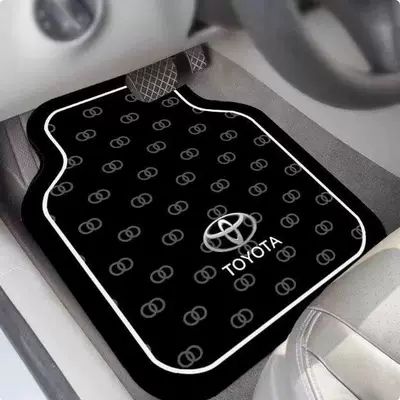 Avtomobil döşəmə paspasları — Mats Are Stain-Resistant and Easy to Maintain - toyota-logo-black-and-blue-6050cm-25mm-diatom-mud-front-foot-pad-single-side