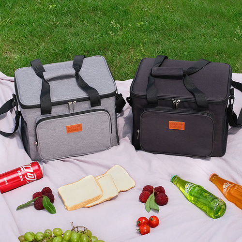 Amazon cross-border lunch bag portable shoulder picnic bag PEVA outdoor car ice bag insulated lunch box bag wholesale