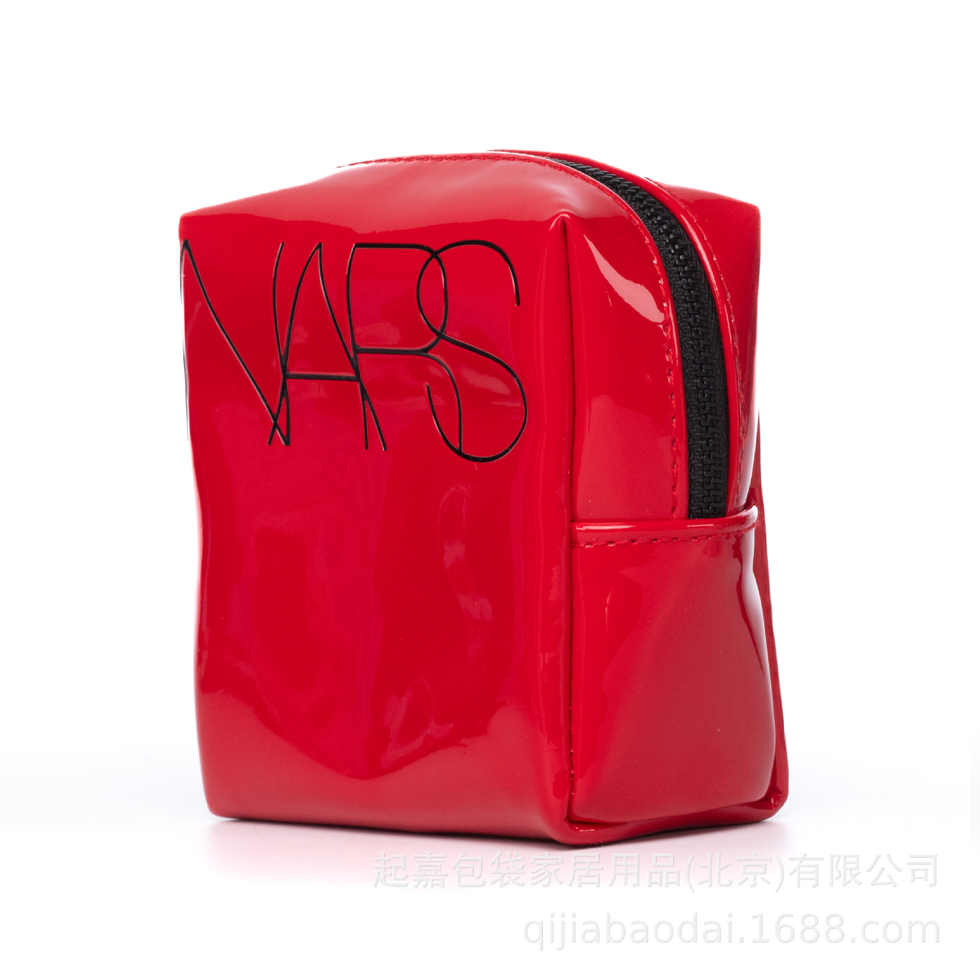 红色漆皮小号镜面pu皮口红包零钱包