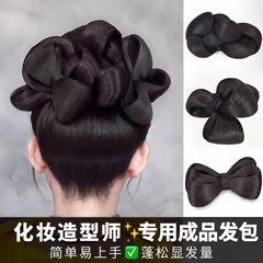 新しい中国式のかつらの女性の双の蝶結びの髪の包みのプレハブの髪の秀禾の新婦の鋳型の時代の髪の鬢のメーカーの卸売り