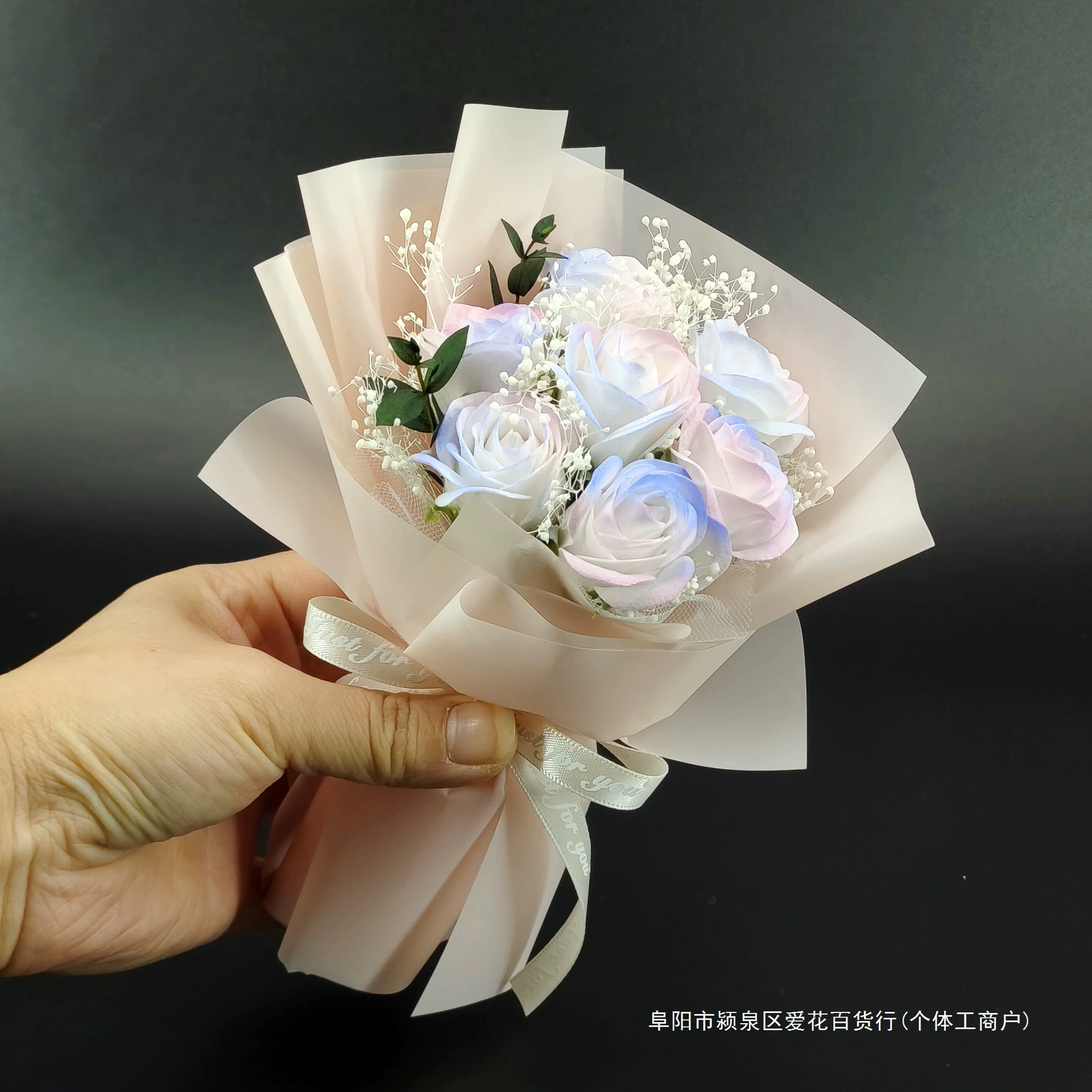 Мыльный букет роз, подарок на выпускной, сухоцветы, маленький свежий декор, сувенирный мини-букет, бессмертный цветок