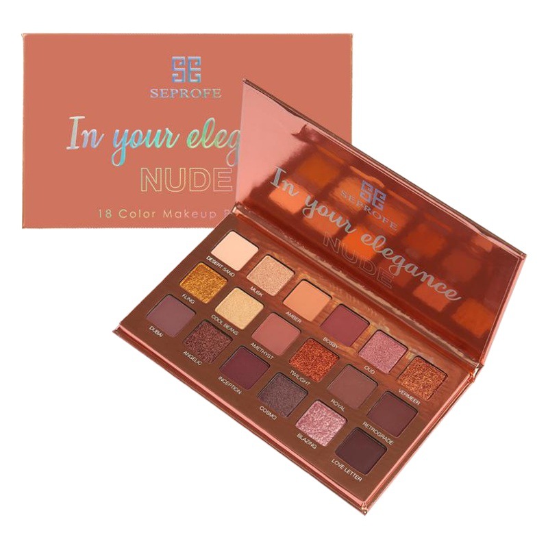 Heranya new 18-color Eye Shadow Natural nude makeup does not faint beginners makeup dry powder eye shadow plate wholesale