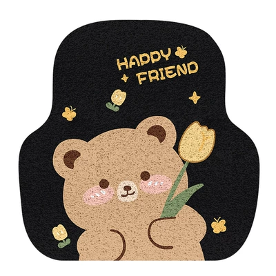 Universal Foot Pad: Mat for Hair - colored-silk-circle-tulip-bear-back-1-4562cm-front-foot-pad-silk-circle
