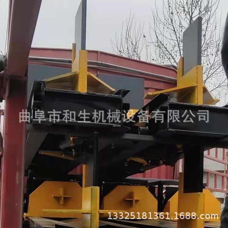 发货装车劈柴机图片电动劈木机升降刀劈材机35吨压力移动式破材器