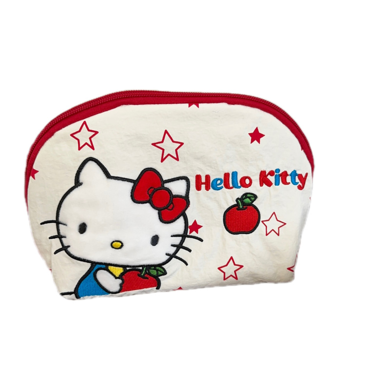 三丽鸥HelloKitty刺绣化妆包女大容量便携外出高颜值化妆品收纳包|undefined