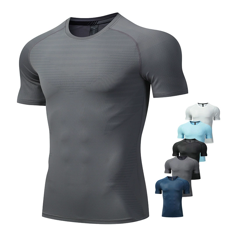 2024 Летний трансграничный Быстросохнущий Топ, мужская спортивная футболка с короткими рукавами из Европы и Америки, одежда для бега на открытом воздухе, одежда для фитнеса, повседневная одежда