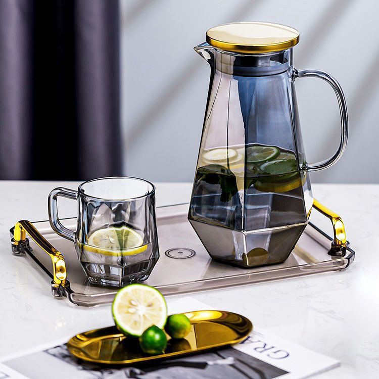 水具套装轻奢家用客厅待客玻璃水壶喝水杯子耐热茶杯茶具|undefined