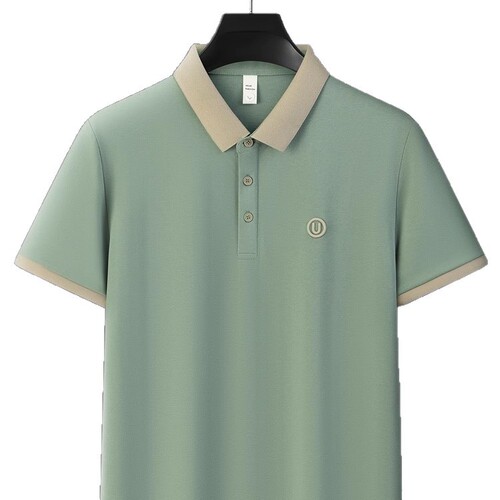 Men's Short Sleeve Polo Shirt Summer Light Luxury Business Casual Embroidered Thin Shirt for Middle-aged Young Men Men's T-shirt