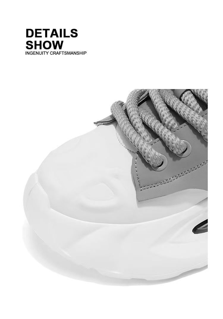 Men's Casual Dad Shoes Thick-soled Height-increasing Sports Trainers_voghion.com