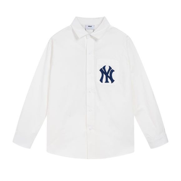 高バージョン.MLB 新しい老眼刺繍大ロゴNY男性と女性のカップルシャツファッショナブルでルーズ|undefined