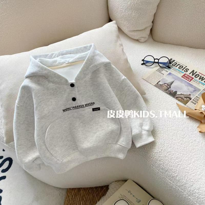 Spring and Autumn Boys and Girls' Hoodies, Trendy Korean Style Letter Sports Hoodies, Cross-border Exclusive Supply