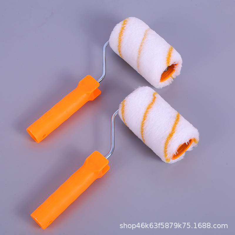 Cepillo de rodillo Cepillo de 6 pulgadas Pintura de látex Pintura de lana media y corta para pintura de reparación Cepillo de rodillo en stock