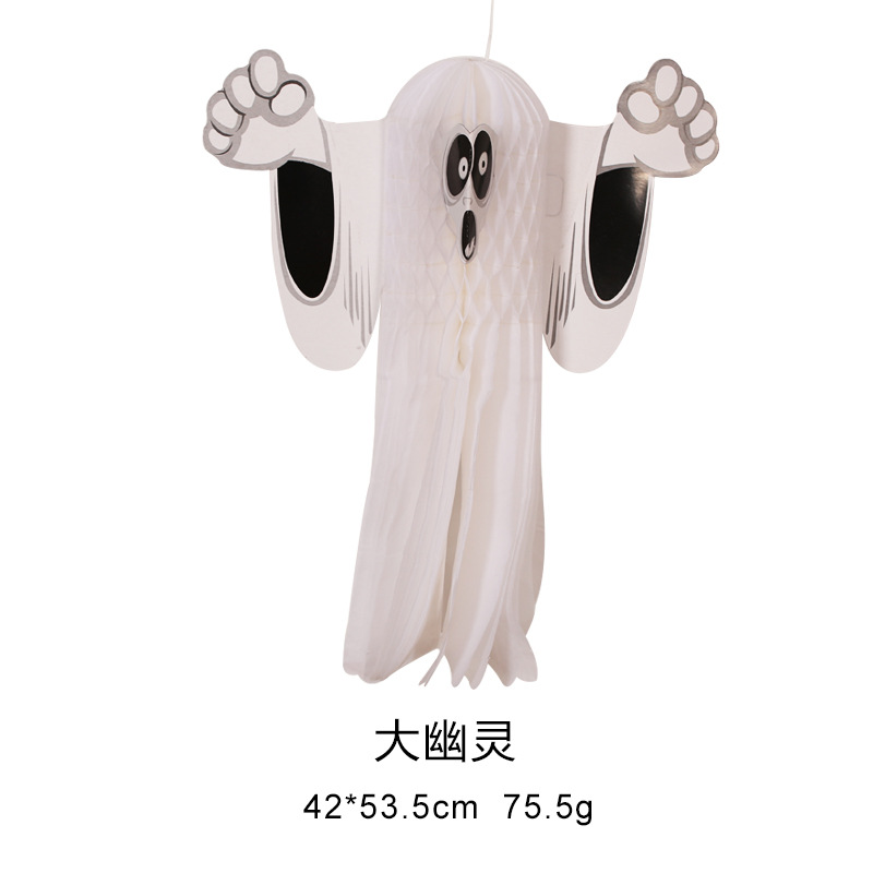 Amazon venta caliente araña fantasma murciélago papel colgante colgante jardín de infantes barra tela Halloween decoración al por mayor