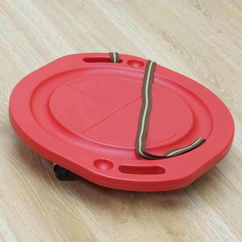 Polia redonda para niños Polia de equilibrio Trolley entrenamiento sensorial silencioso disco de equilibrio placa de rueda auxiliar de enseñanza al aire libre