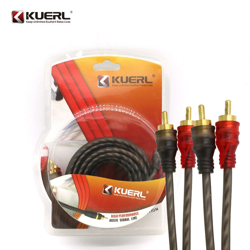 Оптовая Kuerle Чистая медь аудио сигнал линия автомобиль аудио модифицированный RCA провод автомобиль видео аудио линия