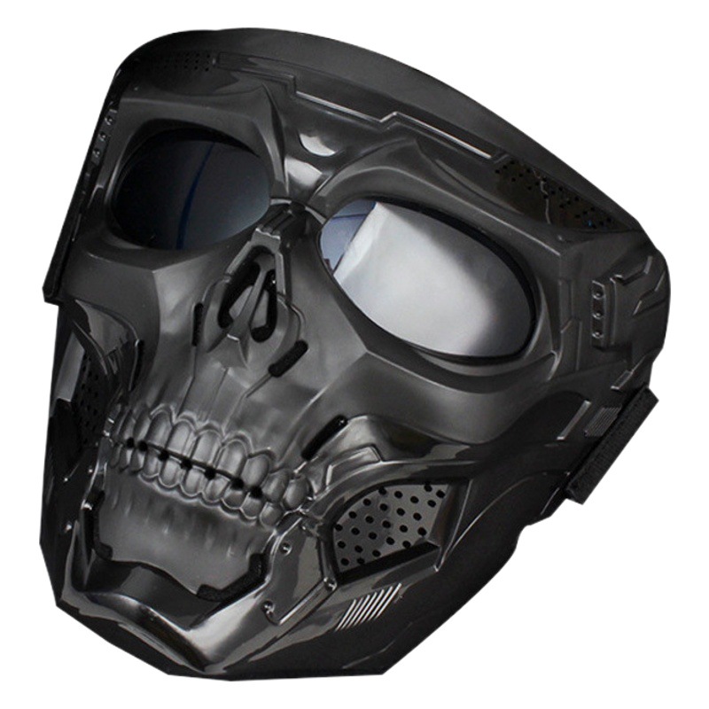 Máscara de calavera, máscara protectora de cara completa, máscara de fantasma funcional para ciclismo al aire libre, gafas a prueba de viento, protección contra el viento y la arena.
