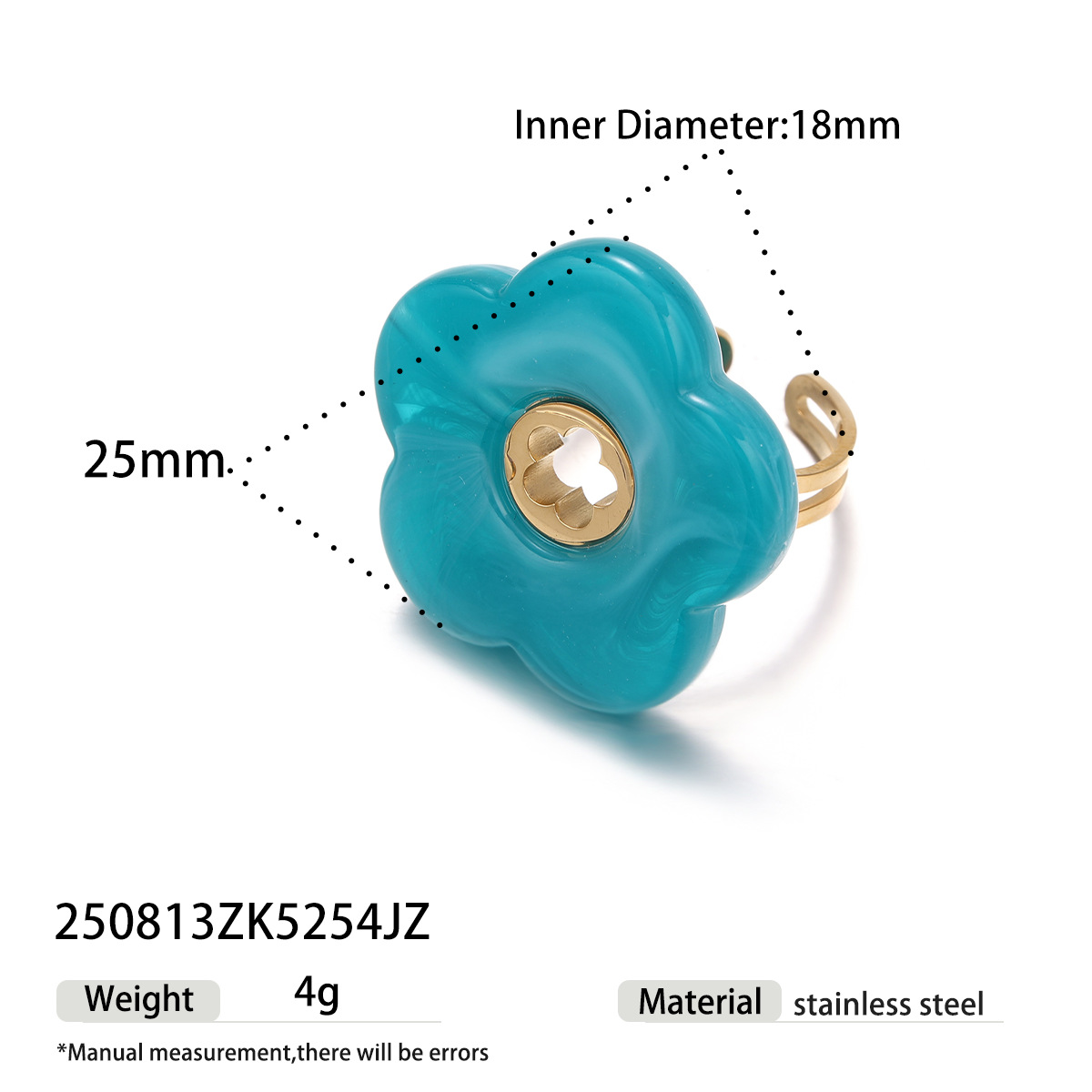 TENA Europa y América collar de acero inoxidable mujer no se desvanece amplio conjunto de joyas de pendientes acrílicos azules venta caliente