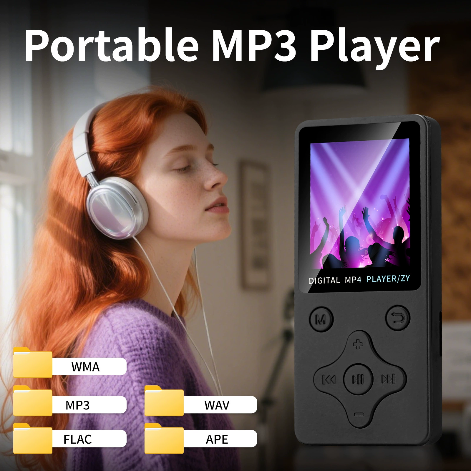 Кросс-брендовый Bluetooth MP3 T1 плагин карта TYPE-C порт тонкий, портативный музыкальный плеер с экраном видео MP4