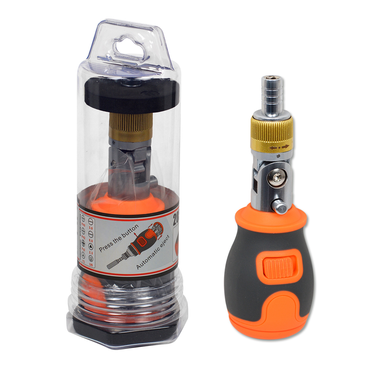 8-en-1 portátil multi-función S2 lote cabeza bidireccional trinquete destornillador reparación traje