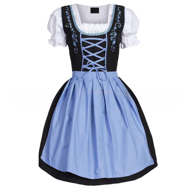 2019年新款德國啤酒服傳統女啤酒服角色扮演女士舞台演出服繡花