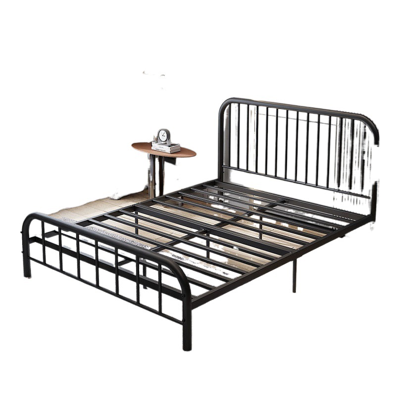 Cama de hierro de 1,5 m Cama para el hogar Cama doble de 1,8x2 m Cama de hierro de alquiler de 1,2/1 m Cama de estudiante al por mayor