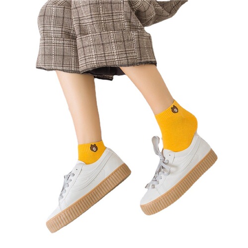 Bear Head Ship Socks Korean Style Low Mouth Invisible Socks Wholesale Factory Direct Supply Wholesale