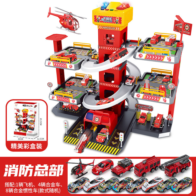 Juego de Pista de Carreras y Estacionamiento 42PCS de Metal para Niños