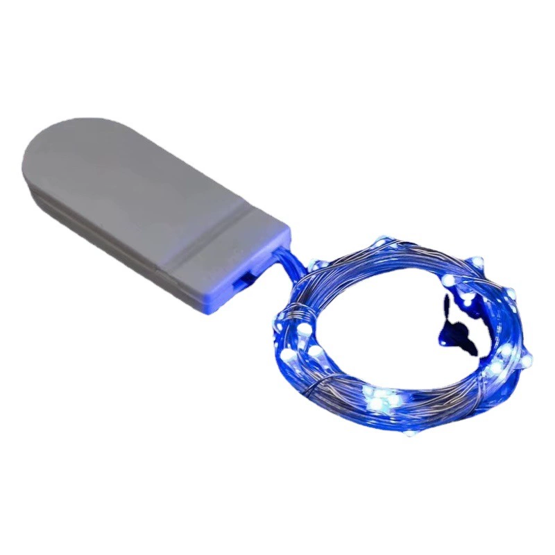 Светодиодная медная проволока гирлянда световая Кнопка батарейный отсек Подарочная коробка для выпечки букет гирлянда цветок торт рождественские украшения огни