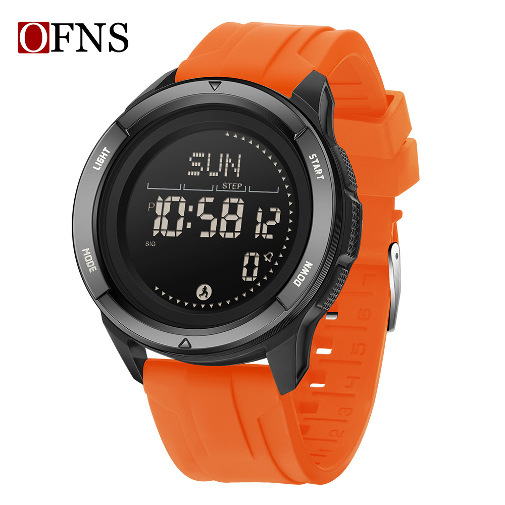 Sanda reloj multifuncional pedómetro impermeable estudiante brújula electrónica al aire libre metrónomo reloj de pulsera hombre