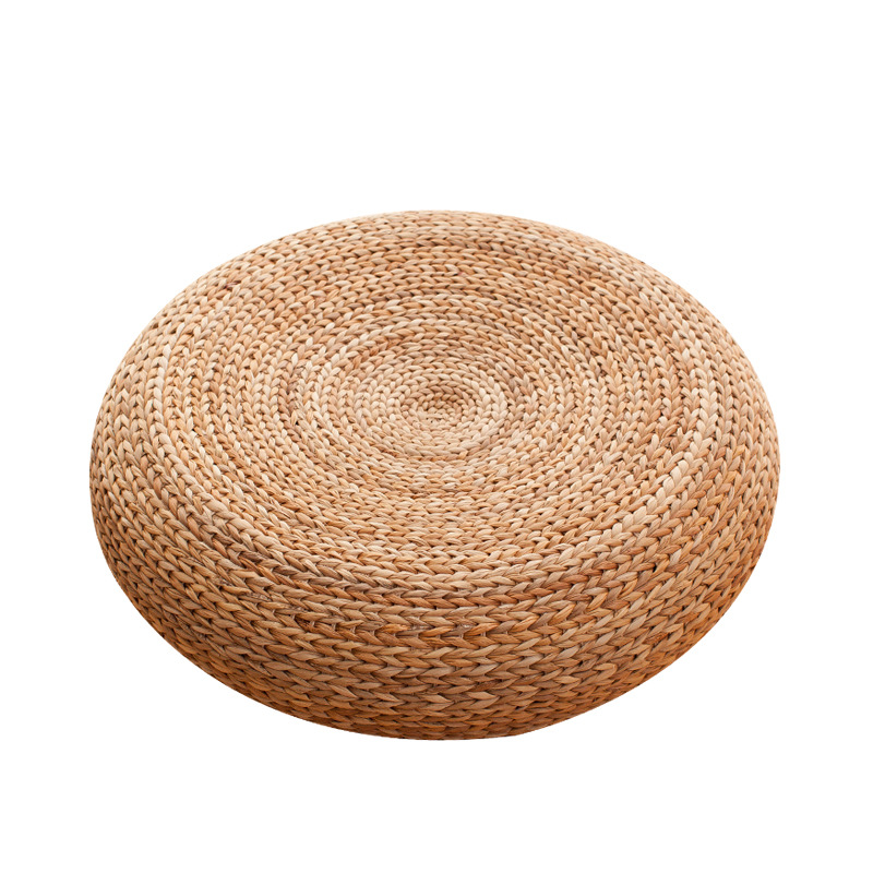 Fúten tejido de paja cojín tatami estilo japonés grueso sobre el suelo tejido de caña casa cojín de meditación redondo cojín de meditación