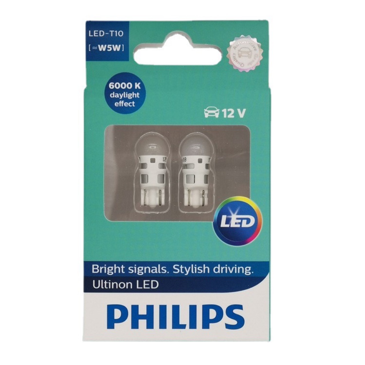 Philips Led T10 W5W 4000K 11961Ulw 6000K Car Width Reading Light White Light Small Plug Bulb