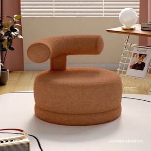 Rotatable Solid Wood Sofa Chair Single Leisure Seat Living Room Creative Sofa Side Chair Kidsren's Reading Backrest Stool