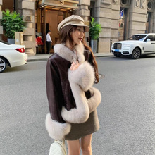 狐狸毛大毛领皮羽绒服6868