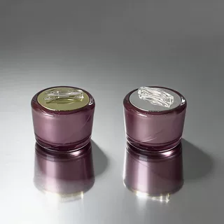 厂家直供亚克力膏霜瓶10g深紫色PP塑料护肤品美容院容器包装眼霜