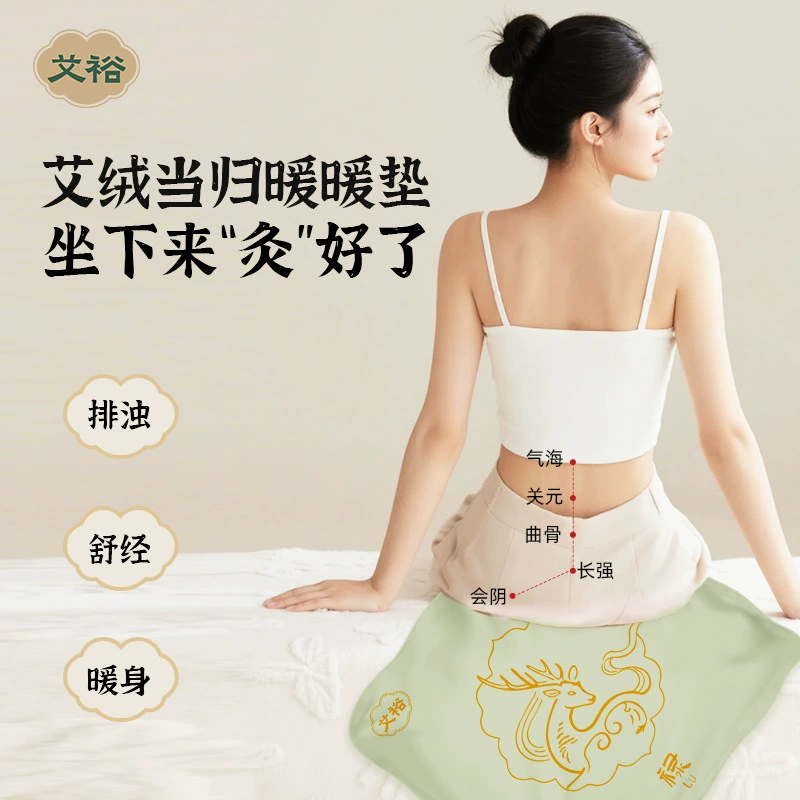 2025 Ai Yu Электрическая подушка для моксотерапии с подогревом, одеяло с полынью, офисная подушка для сидения, женская грелка для бедер.