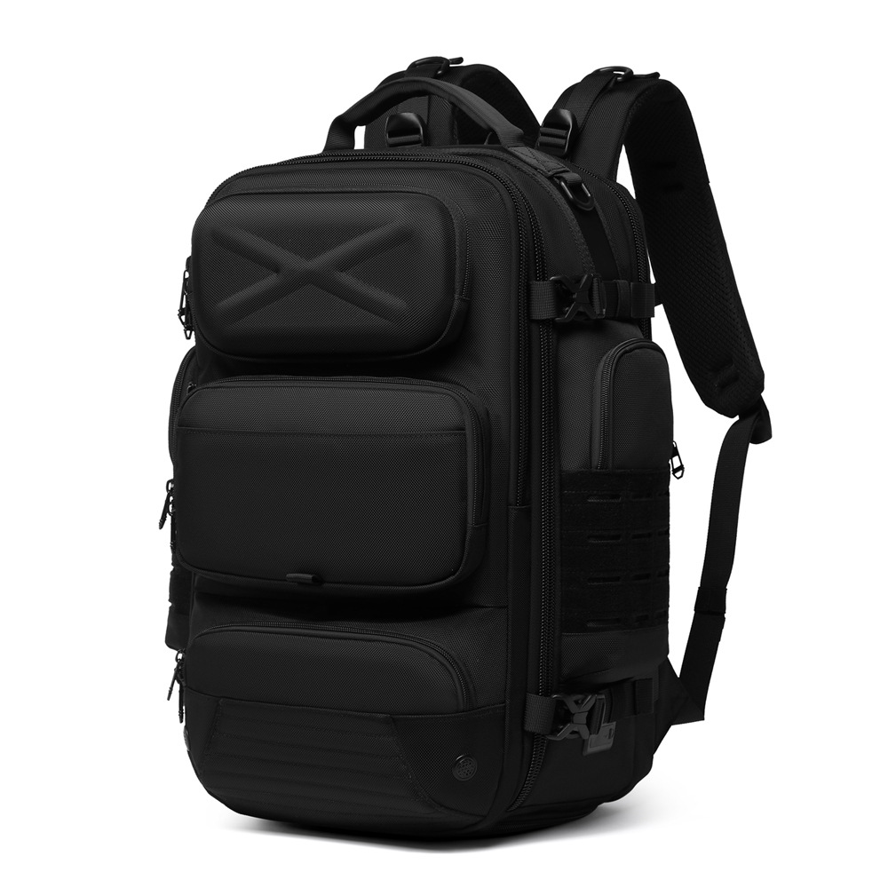 OZUKO, bolsa de viaje de gran capacidad, mochila impermeable para hombre, compartimento multifuncional para ordenador, mochila táctica para exteriores