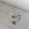 Ring, adjustable mountain tea contains rose, brand design zirconium, flowered, on index finger