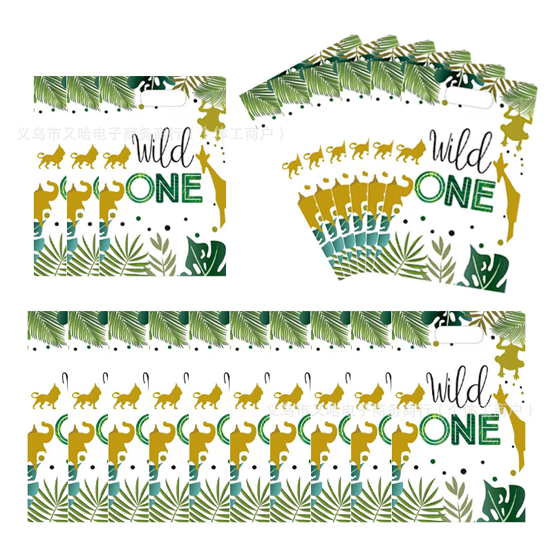 国境を越えた粉犬爪パーティーギフトバッグラグビー漫画ギフトバッグプラスチックキャンディーバッグ誕生日パーティー装飾品