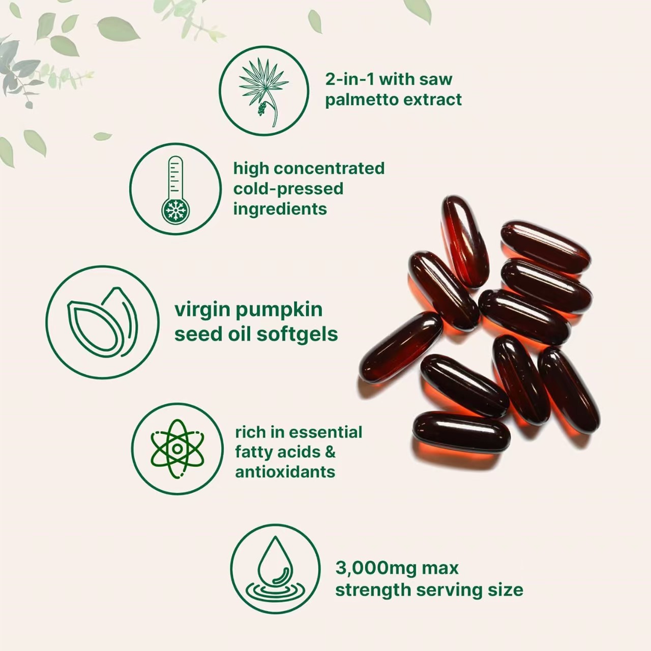 Foreign Trade Ready Stock Can Be Oemed for Cross-Border Sales, Tk Hot-Selling Pumpkin Seed Oil Soft Capsules Pumpkinseedoil