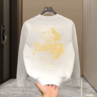 Sweatshirt 2025 New Round Neck Long-Sleeved Spring and Autum Fashion Trbottomy Men's and Women's Loose Bottoming Shirts with Inner Wear Tops