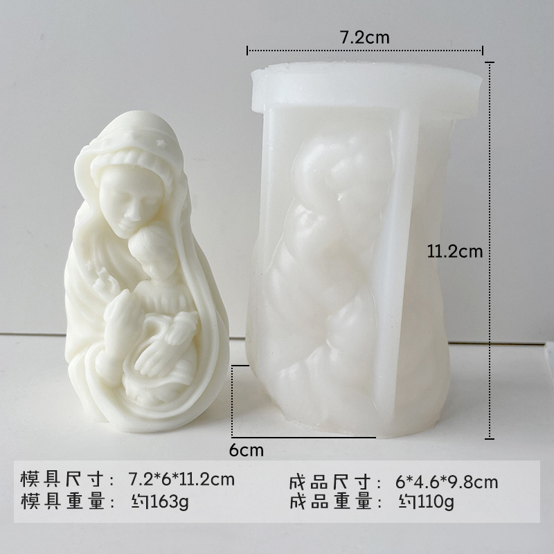 Transfronterizo bebé vela molde de silicona DIY estilo nórdico aromaterapia vela fragante piedra molde de yeso