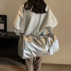 新款大容量旅行包高級手提出差商務行李袋短途復古健身單肩斜挎包