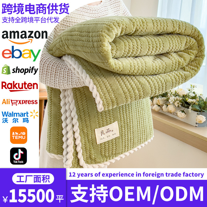 Comercio exterior transfronterizo cordero manta de cachemira invierno leche de cachemira oficina siesta sofá de coral manta pequeña