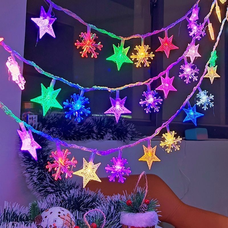 クロスボーダー LED スターライト結婚式タペストリーテント五芒星装飾ライト屋外キャンプ雰囲気アレンジメントストリングフラッシュライト|undefined